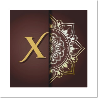 X – Mandala Monogram Posters and Art